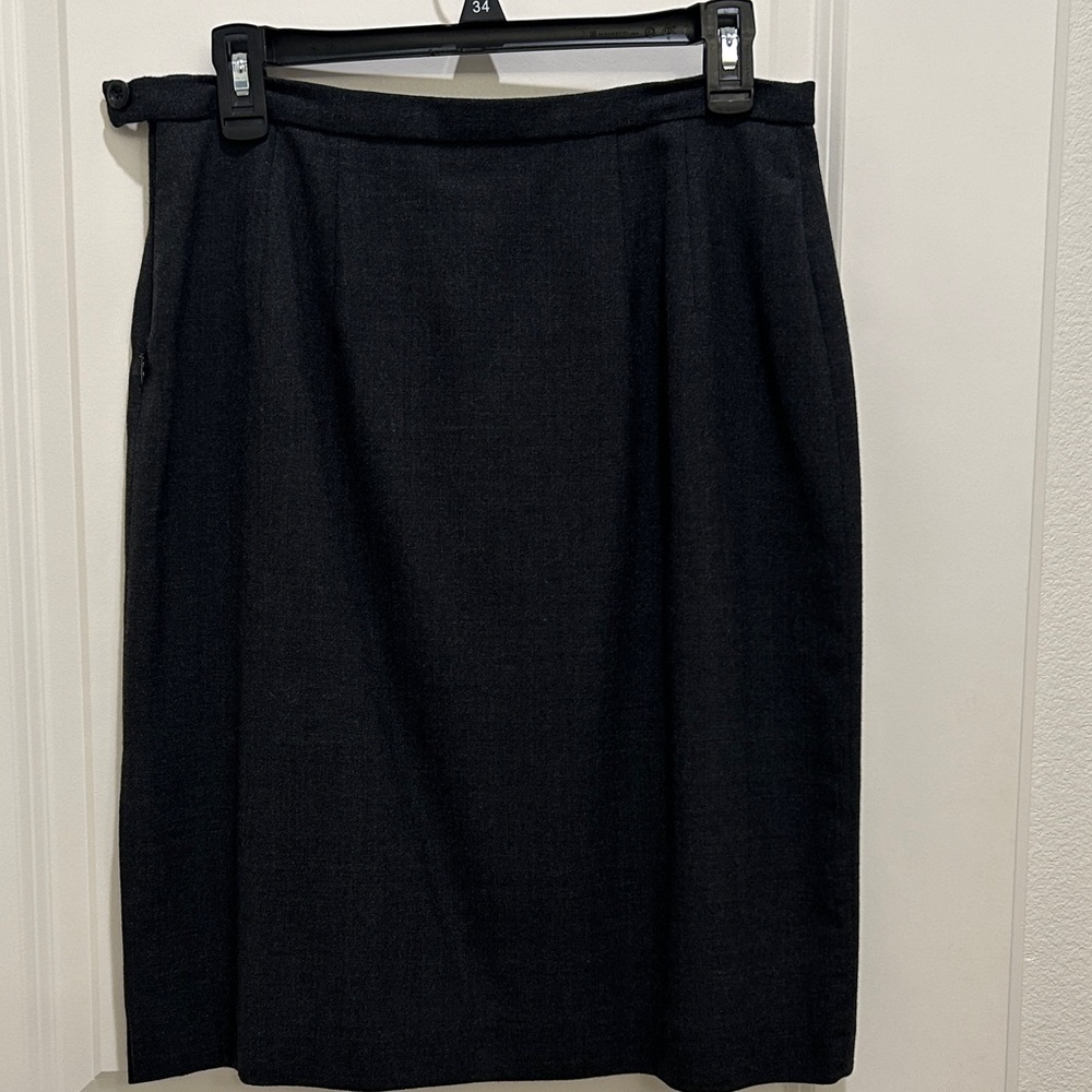 Gianni Elegant Black Wool Skirt (10)